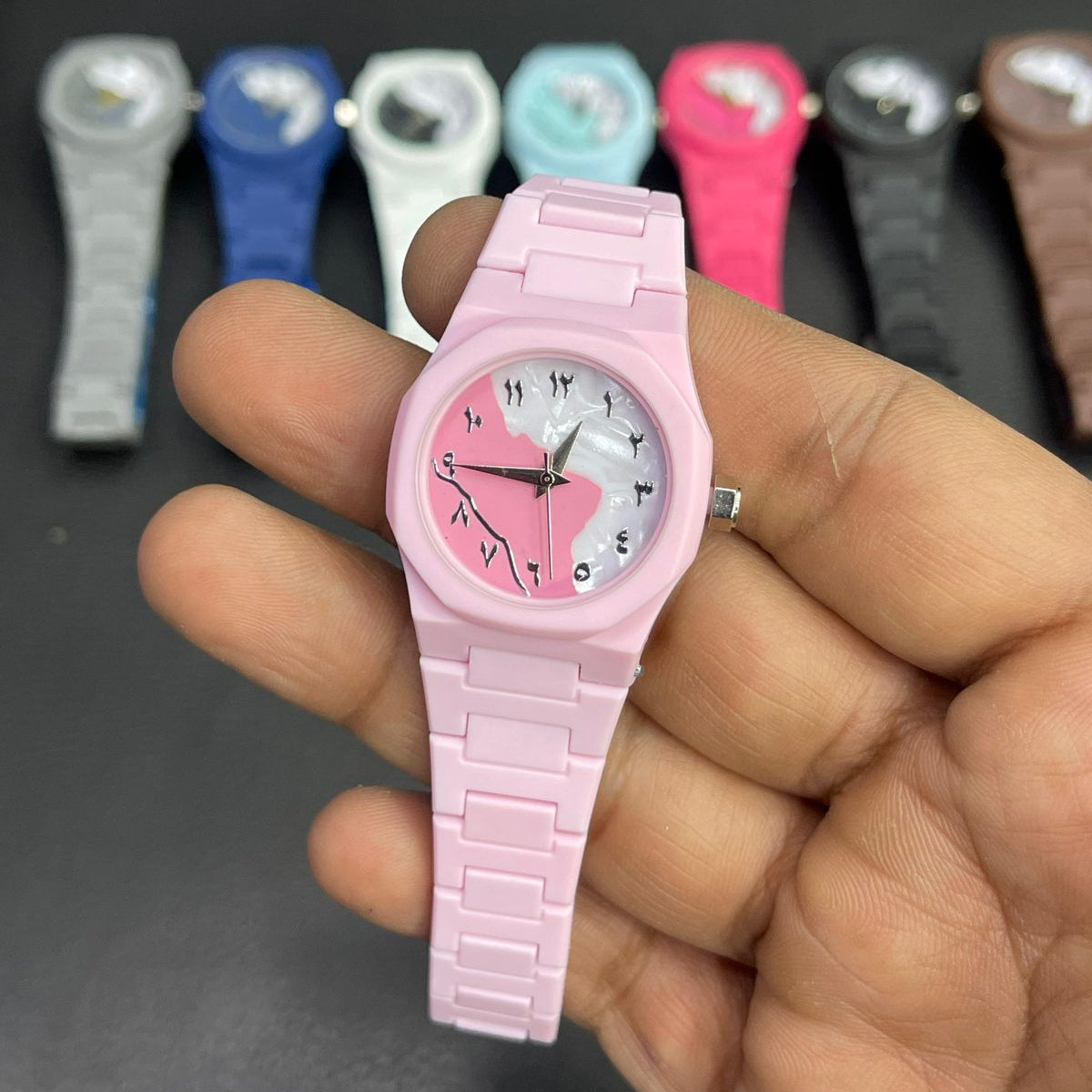 Aura Couple Watch Set – Black & Pink Elegant Stylish Design